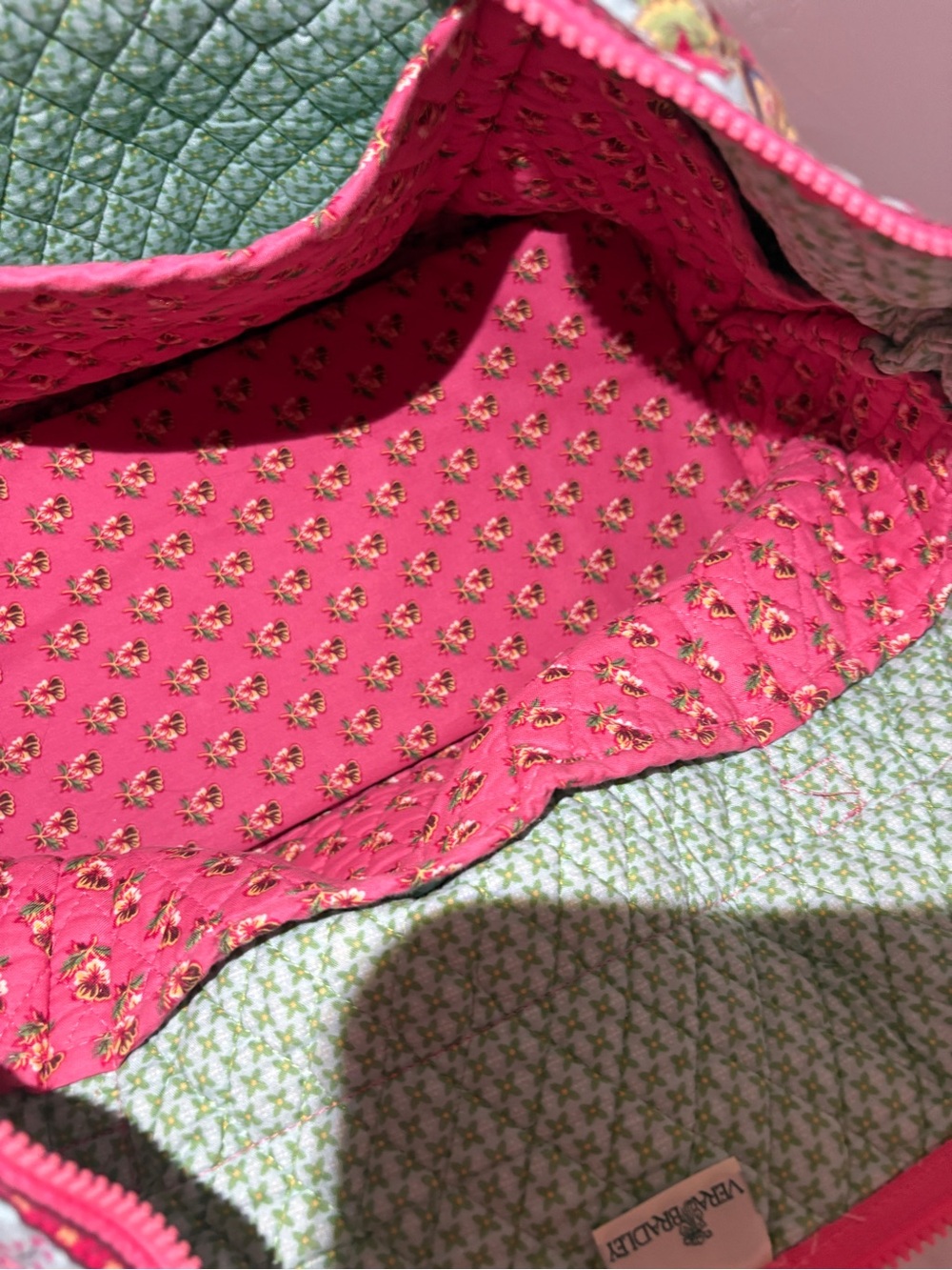 Vera Bradley Paddy tote in Pink Pansey - Picture 6 of 7
